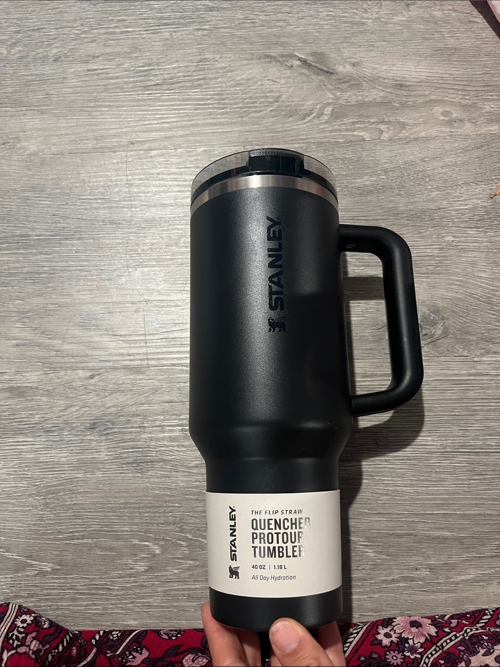 Stanley Black Travel Tumbler with Handle